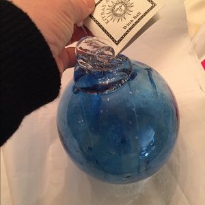Kitras Art Glass vintage NWT beautiful. Blue